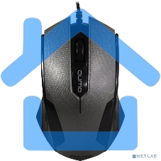 Мышь проводная Qumo Office M14 серый, 1000 dpi, USB, кнопки - 3