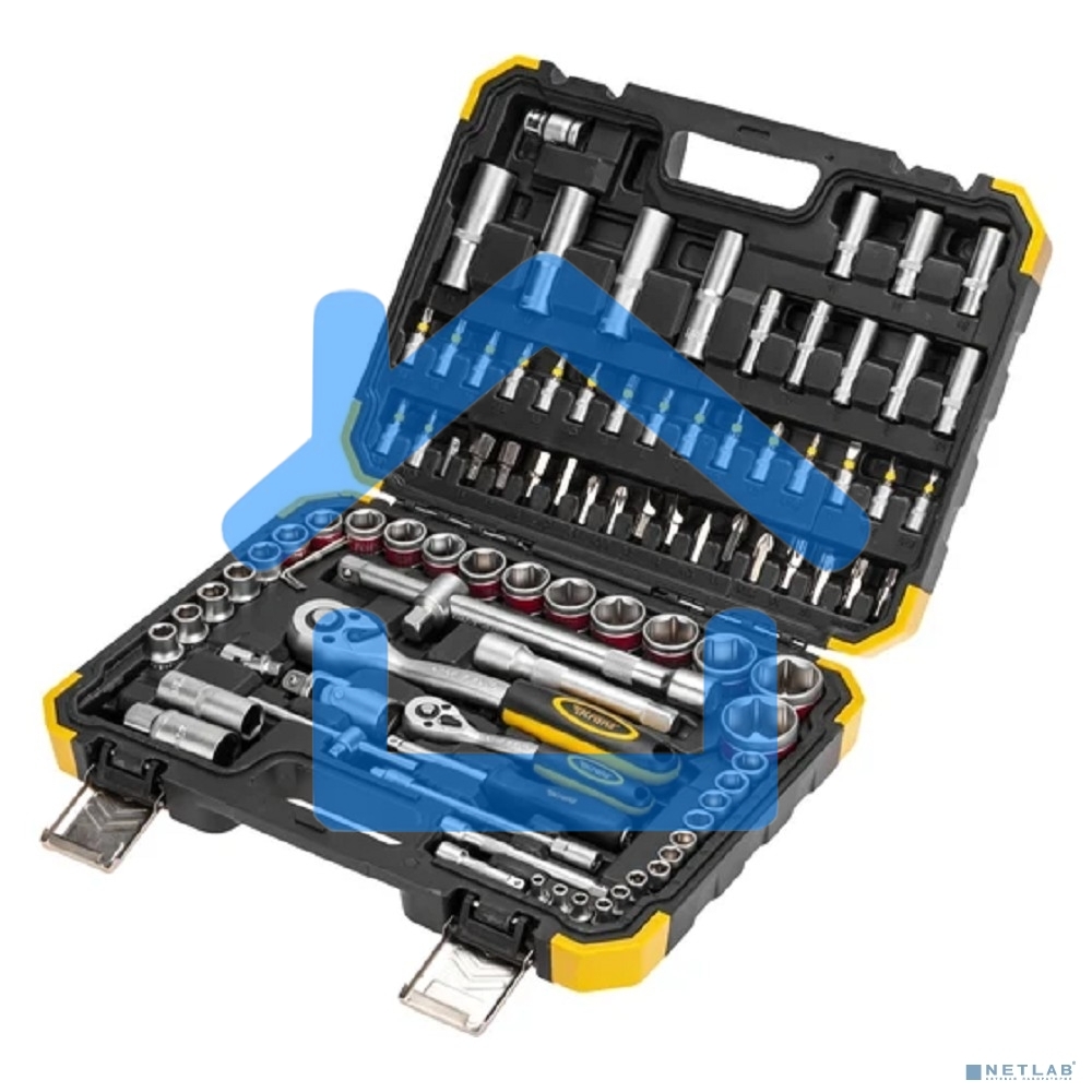 Набор инструментов, 1/2, 1/4, CrV, пластиковый кейс, 94 предмета KRANZ