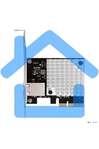 Сетевой адаптер ExeGate EXE-107S (PCI-E x4 v3.0, 1xRJ45, UTP 100Mbps/1000Mbps/2.5Gbps/10Gbps Marvell AQC107S)