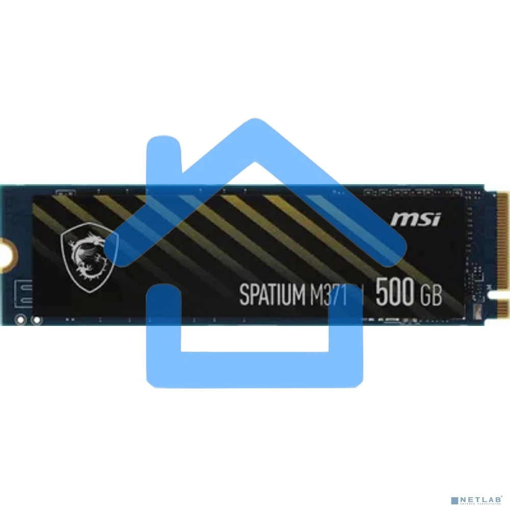 Накопитель SSD MSI 500Gb SPATIUM M371 M.2(22x80мм), NVMe, PCIe 3.0 x4, 3D TLC, R/W 2200/1150, IOPs 60 000/200 000, TbW 110, DWPD 0.12