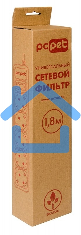 Сетевой фильтр PC Pet AP01006-1.8-BK 1.8м (5 розеток) черный