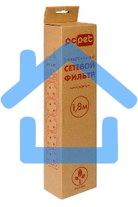 Сетевой фильтр PC Pet AP01006-1.8-BK 1.8м (5 розеток) черный