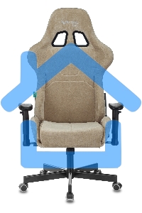 Кресло игровое Бюрократ VIKING KNIGHT LT21 FABRIC песочный крестовина металл/пластик