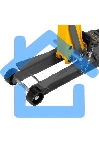 Домкрат гидравлический подкатной с фиксатором Denzel 2,5 т,85-385 мм, в пласт. кейсе