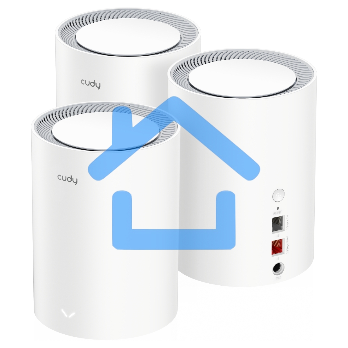 Бесшовный Mesh роутер Cudy M1800(3-Pack) AX1800 10/100/1000BASE-TX белый (упак.:3шт)