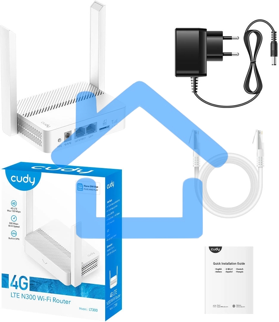 Маршрутизатор N300 Wi-Fi 4G LTE Cat4  Router