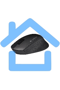 Мышь беспроводная Logitech M280 черный, 1000 dpi, радиоканал, USB, кнопки - 3