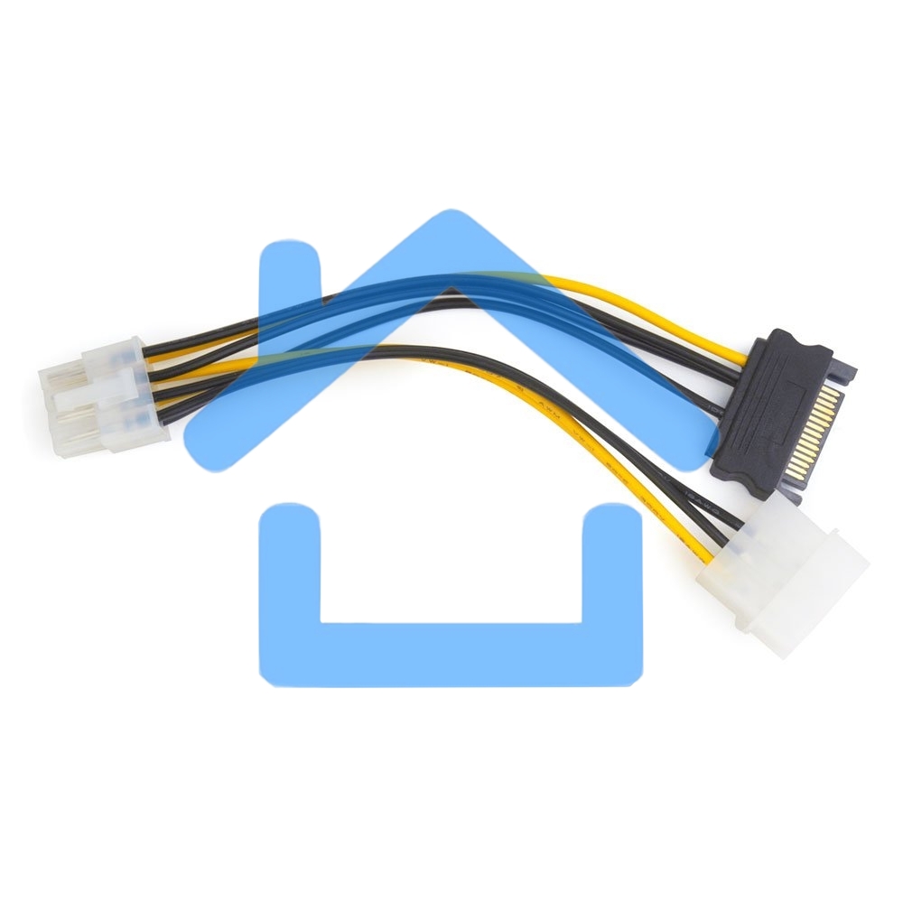 Разветвитель питания Cablexpert CC-PSU-82, Molex+SATA->PCI-Express 8pin, для подключения в/к PCI-Е (8pin) к б/п ATX