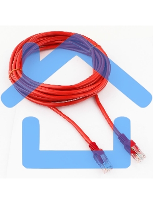 Патч-корд UTP Cablexpert кат.5e, 5м, литой, многожильный (красный)