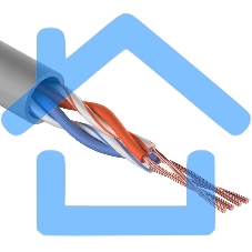 Кабель витая пара Rexant UTP 2PR 24AWG, CAT5e, STRANDED (бухта 305 м)