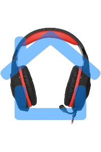 Игровые наушники с микрофоном SVEN AP-U988MV, черный-красный (USB, LED, 7.1)