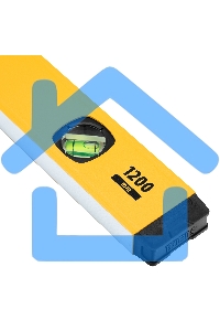 Уровень алюминиевый, магнит., фрезерованный, 3 глазка (1 зеркал.), 0,5 мм/м, 1200 мм Denzel