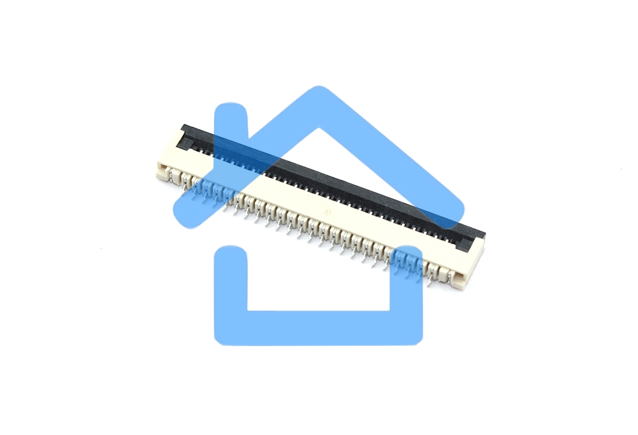 Разъем FPC Flip-Lock 1010-24RLGF 24 pin высота 1мм шаг 1мм