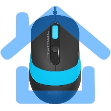 Мышь проводная A4Tech Fstyler FM10 черный/синий, 1600 dpi, USB, кнопки - 4