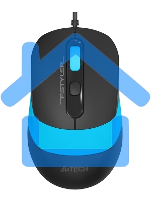 Мышь проводная A4Tech Fstyler FM10 черный/синий, 1600 dpi, USB, кнопки - 4