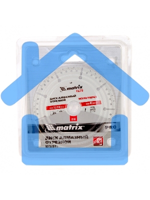 Диск алмазный Matrix отрезной Мультирез ф125 х 22,2мм, сухой/мокрый рез, PRO