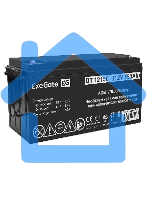Комплект ИБП EX296004RUS + батарея 150Aч EX282990RUS 4шт ExeGate FineSine SX-5000.LCD.AVR.2SH.T + батарея ExeGate DT 12150 (12В, 150Ач) 4шт