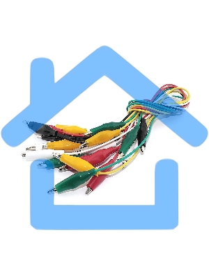 Набор проводов с крокодилами 10шт. разных цветов