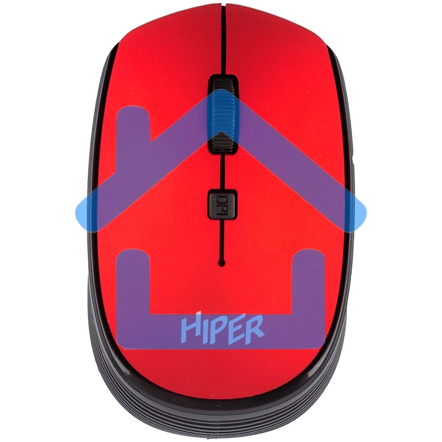 Мышь беспроводная HIPER HOMW-082 красный, 1600 dpi, радиоканал, USB, кнопки - 4