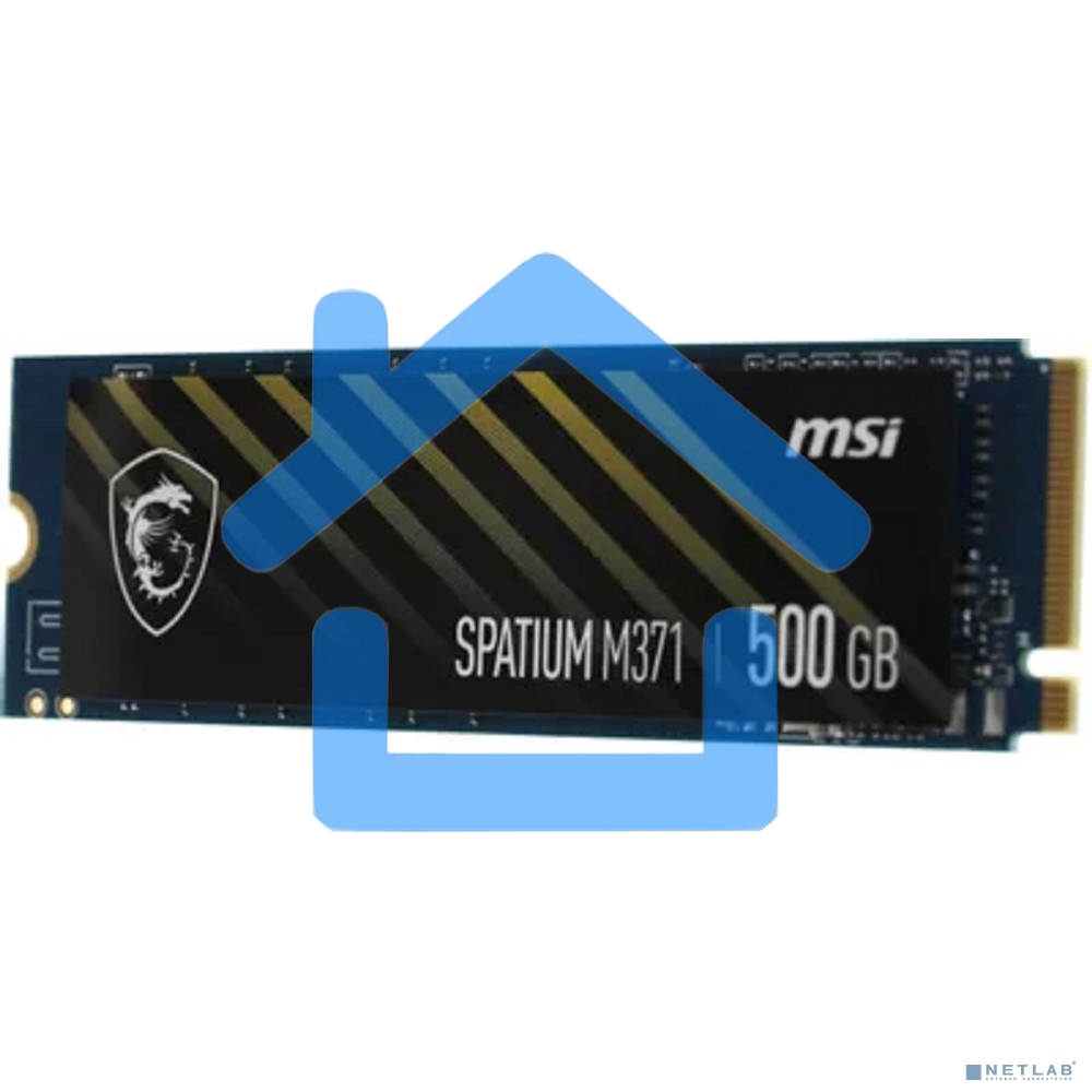 Накопитель SSD MSI 500Gb SPATIUM M371 M.2(22x80мм), NVMe, PCIe 3.0 x4, 3D TLC, R/W 2200/1150, IOPs 60 000/200 000, TbW 110, DWPD 0.12