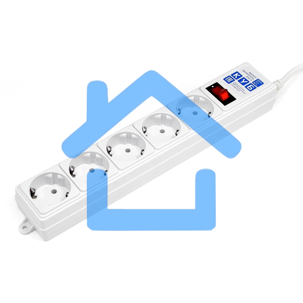 Сетевой фильтр Powercube SPG-B-10-WHITE 3м (5 розеток) белый (коробка)