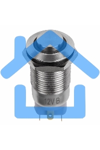 Кнопка антивандальная Ø12 12В Б/Фикс (2с) (ON)-OFF красная (A-12-C2) Rexant (в упак. 1шт.)