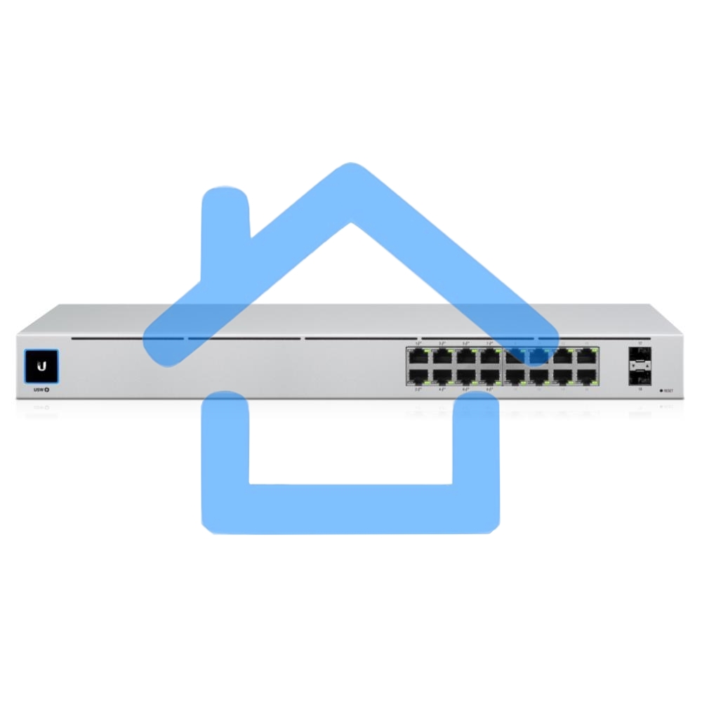 Коммутатор Ubiquiti UniFi USW-16-POE 2SFP 8PoE+ 42W управляемый