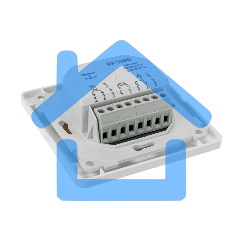 Терморегулятор механическийRX-308G (белый) (совместим с Schneider серии Glossa) Rexant