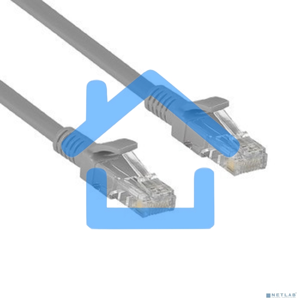 Патч-корд ExeGate UTP-RJ45-RJ45-5e-CU-5M-GY, UTP, cat.5e, 5м, медь, серый