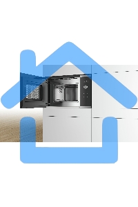 Микроволновая печь встраиваемая Bosch BFL524MS0 нержавеющая сталь, 20 л, 800 Вт, переключатели - поворотный механизм/сенсор