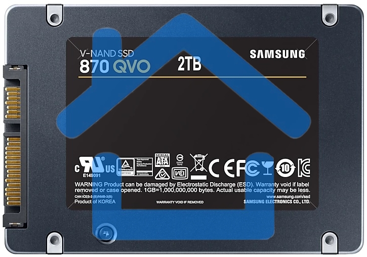 Накопитель SSD Samsung 870 QVO, 2Tb, SATA III, 2.5