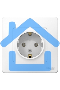 Розетка СП BLANCA 16А 250В без шторок с заземл. бел. SchE BLNRS001011