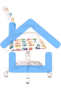 Кресло детское Бюрократ BUROKIDS 1 W белый монстры крестовина пластик пластик белый