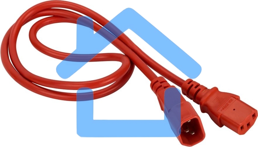 Шнур питания Lanmaster LAN-PP13/14-0.5-RD C13-С14 проводник.:3x0.75мм2 0.5м 220В 10А красный