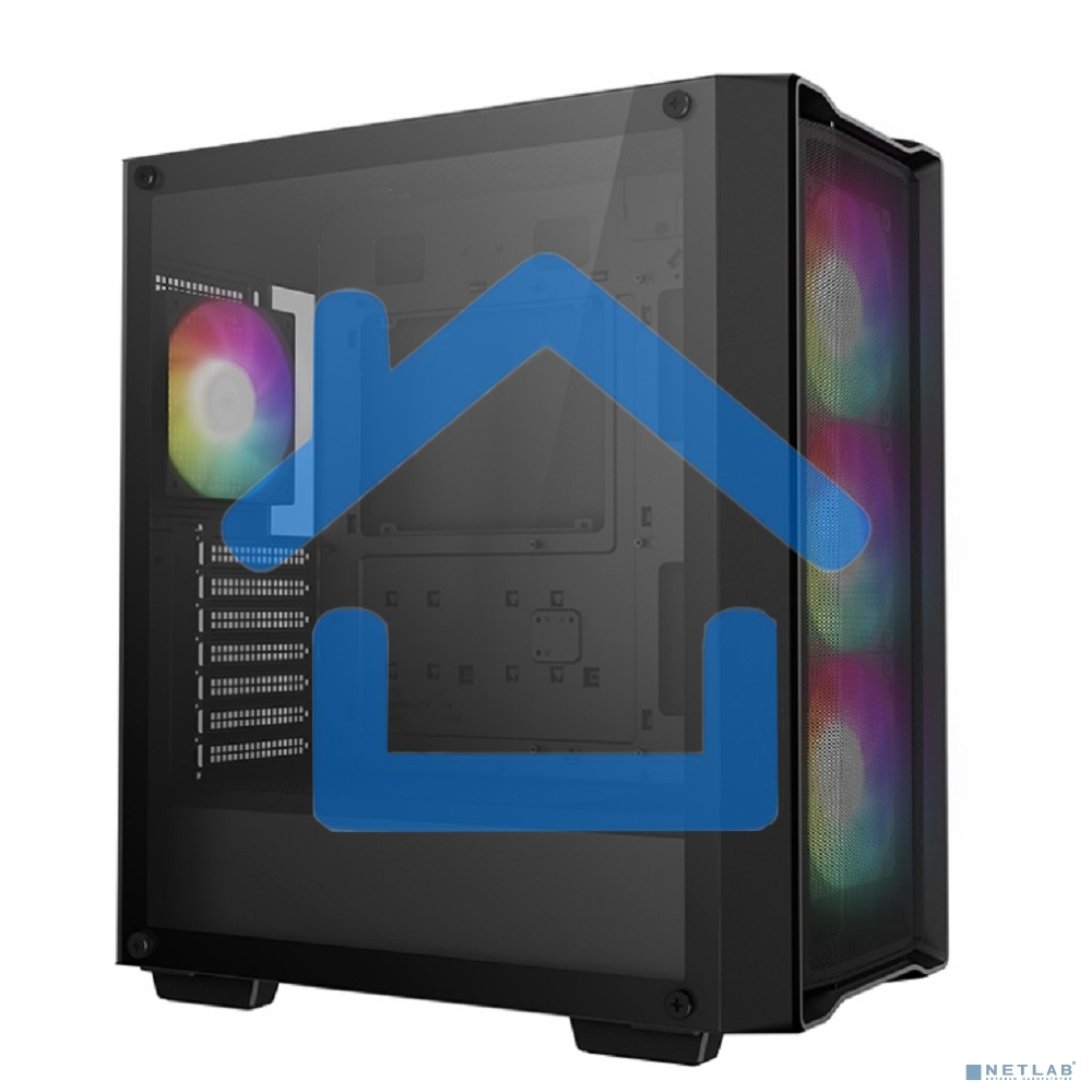 Компьютерный корпус Deepcool CC560 MESH V2 черный без БП ATX 8x120мм 5x140мм 1xUSB 2.0 audio bott PSU
