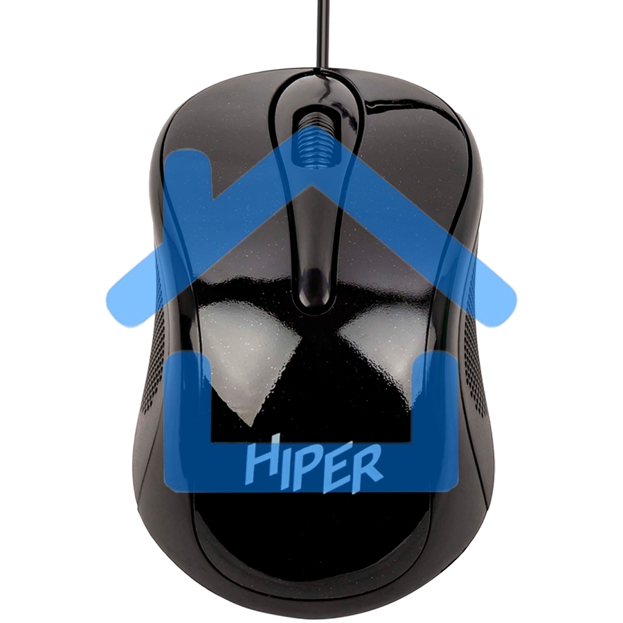 Мышь проводная HIPER HOM-031 черный, 1000 dpi, USB, кнопки - 3