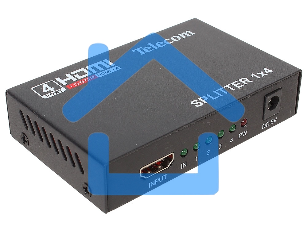Разветвитель HDMI 1=>4 Telecom <TTS5020>, каскадируемый, 1.4v+3D