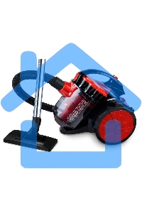 Пылесос Centek CT-2531 (красн/черн) мультициклон 1800/350Вт, стакан 1,5 л, телескоп металл. трубка