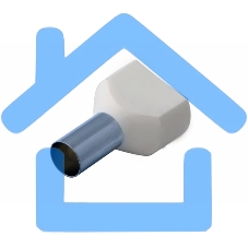 Наконечник штыревой втулочный изолированный F-14 мм 2х16 мм² (НШВи(2) 16-14/НГи2 16-14) слоновая кость Rexant