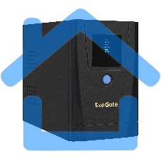 Источник бесперебойного питания ExeGate SpecialPro UNB-1000.LED.AVR.1SH.2C13.RJ.USB 1000VA/550W, LED, AVR,1*Schuko+2*C13, RJ45/11,USB, металлический корпус, черный