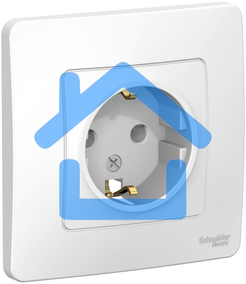 Розетка СП BLANCA 16А 250В без шторок с заземл. бел. SchE BLNRS001011