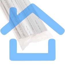 Трубка термоусаживаемая ТУТ 18,0/9,0мм, белая, упаковка 50 шт. по 1м, PROconnect