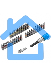 Набор бит GROSS, магнитный адаптер,сталь S2,пластиковый кейс,32 предм. 11363