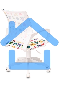 Кресло детское Бюрократ BUROKIDS 1 W белый монстры крестовина пластик пластик белый