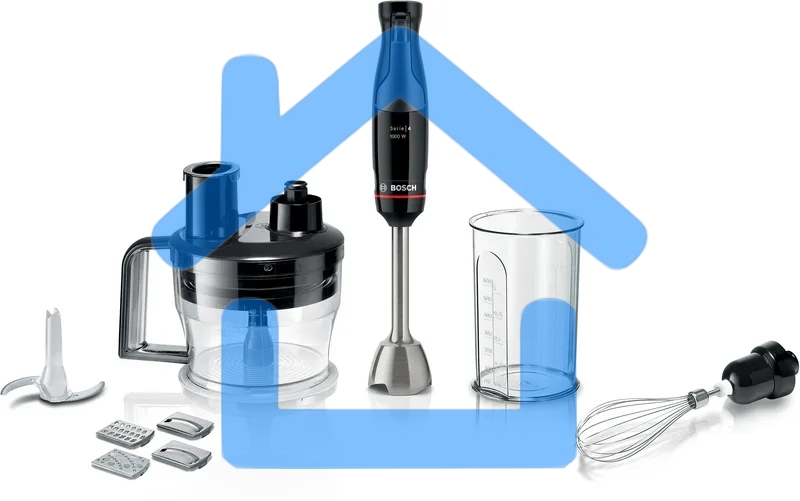 Блендер погружной Bosch MSM4B621, 1000Вт, черный