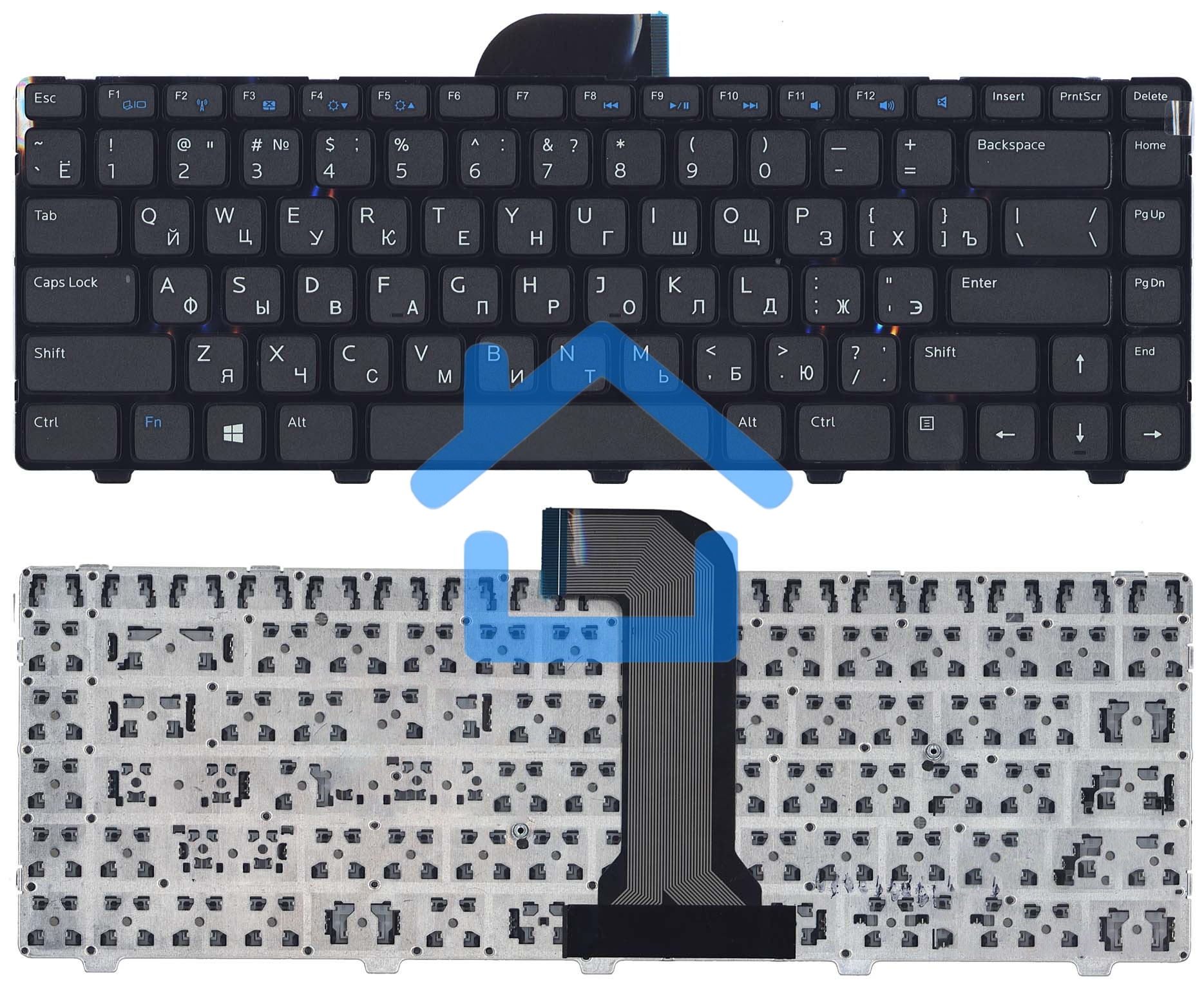 Клавиатура для ноутбука Dell Inspiron 14 3421 14R 5421 черная с рамкой