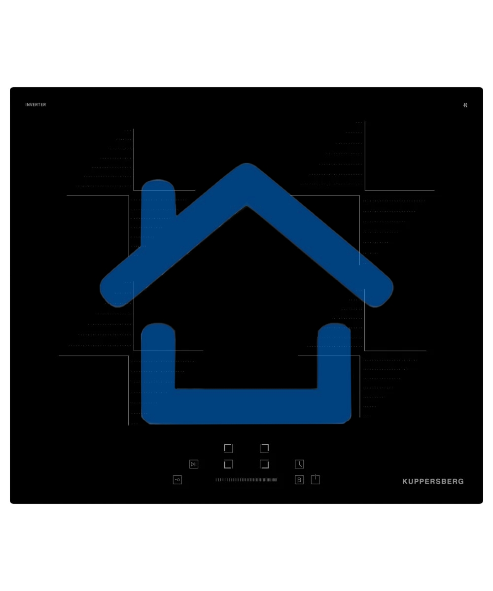 Варочная поверхность Kuppersberg ICI 604 60 см, индукция, High-Tech, inverter, прямой край, 9 уровней мощности, бустер, Stop and Go, автоматическое отключение, таймер, индикатор остаточного тепла, сенсорное/слайдерное управление, черный