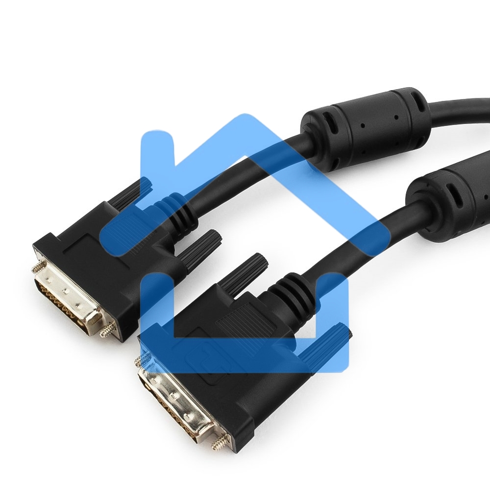 Кабель Кабель DVI-D dual link Gembird/Cablexpert, 25M/25M, 3.0м, черный, экран, феррит.кольца, пакет (CC-DVI2-BK-10)