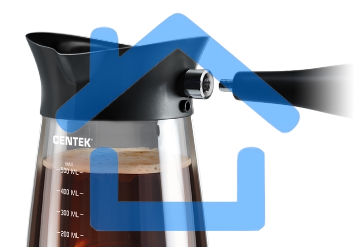 Электрическая турка Centek CT-1096 черный, 0.5 л, 480 Вт.