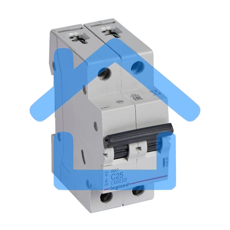 Выключатель автоматический Legrand 419699 RX3 4,5кА 25А 2П C